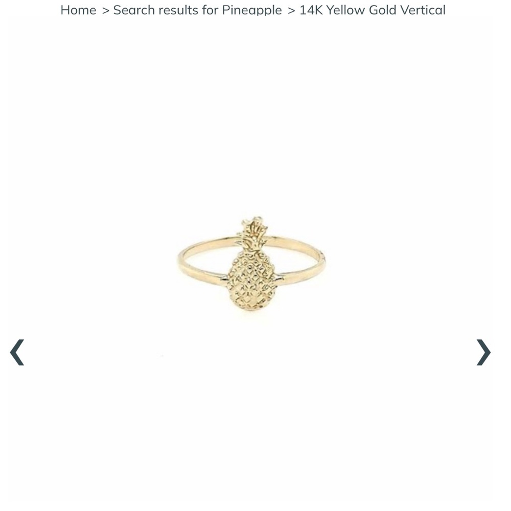 14k Solid Gold Pineapple Ring - image 1